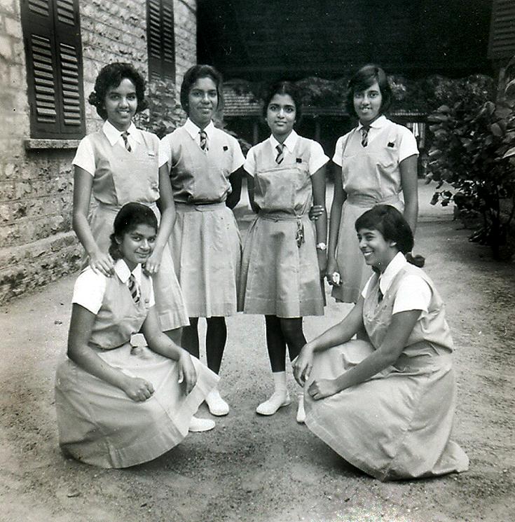 Standard 11 - Urmila Varma, Purnima Chakravorty, Vineeta Das, Annu Kuruvilla, Hema Krishnayya, Mary Mathews - Class of 1964